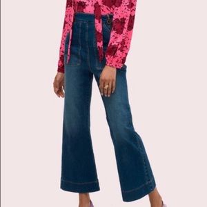 Kate Spade denim flare leg zip jeans